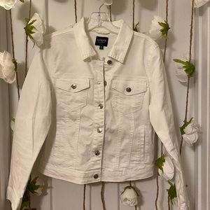 Curve Appeal White Jean Jacket